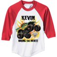 thumbnail image 2 of Personalized Monster Jam Bring the Heat Dragon Boys' Red Sports Jersey, 2 of 2
