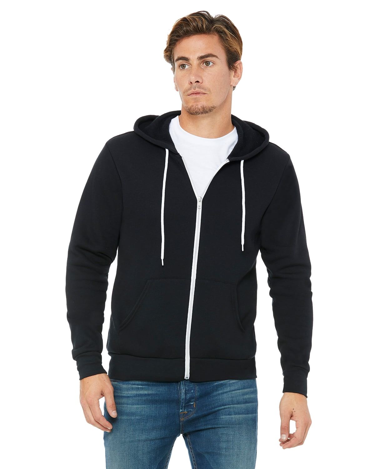 canvas zip up hoodie