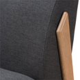 thumbnail image 6 of Baxton Studio Wera Mid-Century Retro Modern Dark Grey Fabric Slipper Lounge Chair and Ottoman Set-Color:Grey,Finish:Light Wood,Material:Particle Board/MDF,Quantity:1,Style:Mid-Century, 6 of 9