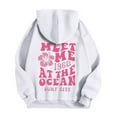 thumbnail image 7 of Towmus Women's Graphic Hoodies Oversized Fall Winter Fleece Letter Flower Print Sweatshirt Women's Casual Long Sleeve Pullover, 7 of 7