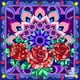 thumbnail image 1 of Full Drill 5D DIY Diamond Painting kits Colorful Mandala 3D Diamond Embroidery Flowers Cross Stitch Mosaic Art Home Decorsquare 35x35cm Gao Jinjia LED, 1 of 2