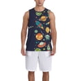 thumbnail image 4 of Gaeub Space Men's Mesh Basketball Jersey, Quick-Drying Sleeveless Top S-4XL, Loose Muscle Tank Top -4X-Large, 4 of 9