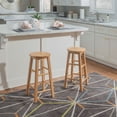thumbnail image 6 of Linon McMullen 24" Backless Indoor Round Counter Stool, Natural, 6 of 9