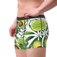 thumbnail image 3 of Wukai Watercolor Green Tropical Print Men’s Underwear Breathable Boxer Briefs,&nbsp;Moisture Wicking & Breathable-Large, 3 of 7