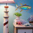 thumbnail image 3 of Decoración mural LIFFY de metal con forma de pez, 38 cm, para exteriores, atún aleta amarilla, 3 of 7
