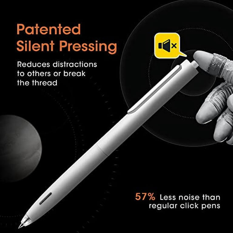 WRITECH Gel Pens Fine Point: 0.5mm No Smear & Smudge Black Ink Pen