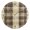 Gold, variant on Brown Beige Tartan Plaid Round Wall Clock Silent Analog Battery Operated Black Pointer Home Decor 9.84" Diameter