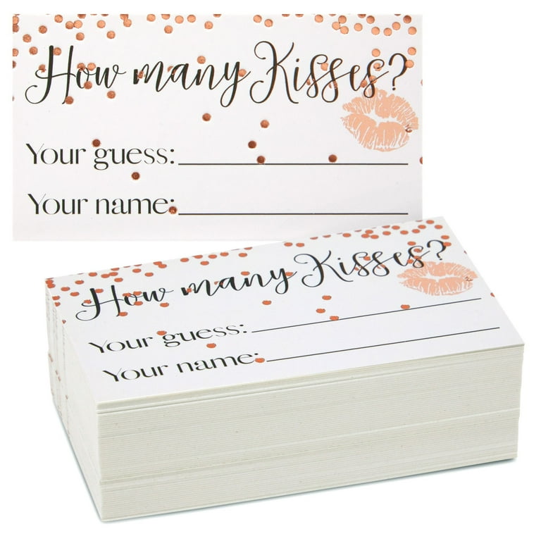 guess-how-many-kisses-bridal-shower-game-for-60-guests-for-wedding-1-rule-board-60-guessing-cards-walmart-com for Free Printable Guess How Many Kisses Guess How Many Kisses Bridal Shower Game for 60 Guests for Wedding (1 Rule Board, 60 Guessing Cards) - Walmart.com for Free Printable Guess How Many Kisses