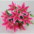 thumbnail image 1 of Un único ramo artificial de orquídeas serpiente de 10 cabezas y lirios - un accesorio de decoración for salón de boda, flor artificial, flor de seda., 1 of 2