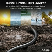 GearIT Cat6 Outdoor Ethernet Cable, 23AWG Pure Copper, Waterproof, Direct Burial, In-Ground, UV Resistant, POE, Network, Lan, Internet, 100 ft