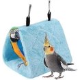 thumbnail image 1 of Peony Parrot Hammock Bird Nest Warm Soft Plush Hammock Hanging Cage Tent for Birds Parrot Winter Warm Bed Pet Toy Pouch Cotton Bed (M-Blue), 1 of 5