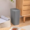 thumbnail image 6 of HBBKVI 1.8 Gallon 2 Pcak Press Lid Trash Can, Plastic Bathroom Trash Can, Gray, 6 of 9
