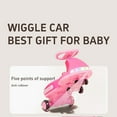 thumbnail image 3 of iRerts 12V Electric Wiggle Car for Kids with Pedal, Powered Ride on Toys for Toddlers, 2 in 1 Drifting Swing Car with Bluetooth, Anti-Rollover, Flashing Wheels, for Ages 3+ Gifts, Pink, 3 of 10