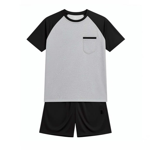 Tiijoy Toddler Boys Casual Outfits Soft Loose Short Sleeve T-Shirt Shorts Set, Sizes 2-3