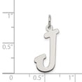 thumbnail image 4 of 925 Sterling Silver Dainty Letter J Initiale Nom Monogramme Collier Pendentif Pendentif, 4 of 8