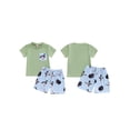 thumbnail image 2 of BemeyourBBs Toddler Baby Boy Girl Duck Outfit Short Sleeve Embroidery Mallard Duck Goose T-shirt Shorts Set Cute Infant Summer Clothes, 2 of 9