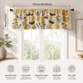thumbnail image 3 of AshasdS Bee Honeycomb Window Valance Polyester Rod Pocket Farmhouse Botanical Curtain Valance for Kitchen Dining Room Living Room, 3 of 5