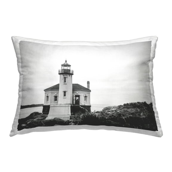 Stupell Industries Looking Out Lighthouse Decorative Printed Throw Pillow Design by Nathan Larson.