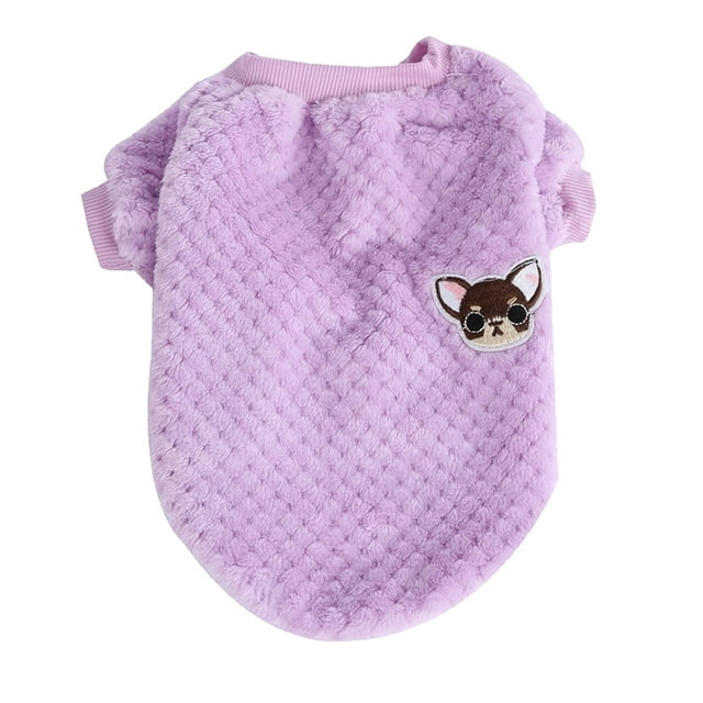Greeniant Ropa para perros Disfraces Estilo simple Suéter multicolor para mascotas Cachorros Camisa Suavidad Mantener caliente Cachorro Chaleco Café L Ropa para mascotas Violeta METRO Greeniant PT003805-17B