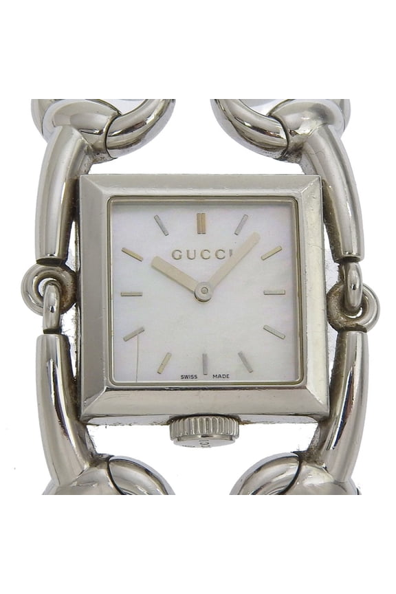 Pre-Owned Gucci Signoria Watch, 116.3mm, Stainless Steel, Quartz Movement, Analog Display,...