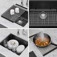 thumbnail image 4 of dokea Quartz Kitchen Sink - 21” x 18” Black Granite Composite Undermount Bar Sink, 4 of 12