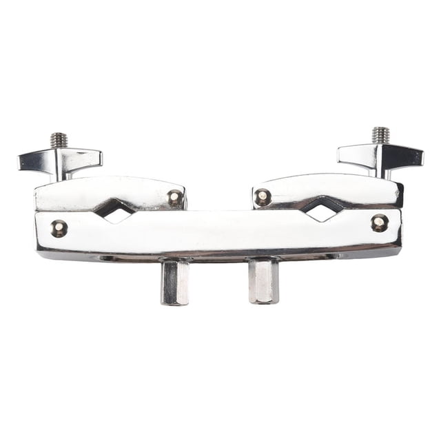 Metal Connecting Clamp Holder Bracket Percussion Drum Set for Cowbell Accessory,1 * Clamp,Silver