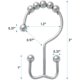 thumbnail image 2 of Anillos de ganchos para cortina de ducha, ganchos de ducha de doble deslizamiento de metal resistente al óxido para cortinas de barras de ducha de baño, juego de 12 ganchos, cromo Adepaton WMZL-777-2, 2 of 7