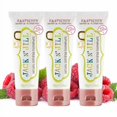 thumbnail image 2 of Jack N' Jill Natural Toddler Toothpaste - Fluoride Free Training Toothpaste for Toddlers 1-3, 40% Xylitol, BPA Free - Raspberry, 1.76 oz (Pack of 3), 2 of 4