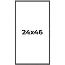 24x46 Rustic Brown Real Wood Picture Frame Width 0.75 inches | Interior Frame Depth 0.5 inches |