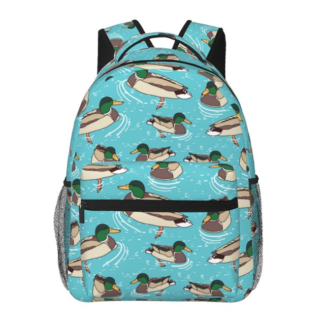 Fotbe Mallard Ducks Swimming In The Lake Mochila Casual con Estampado para Escuela, Viajes y Actividades al Aire Libre - Duradera, Ligera y Cómoda