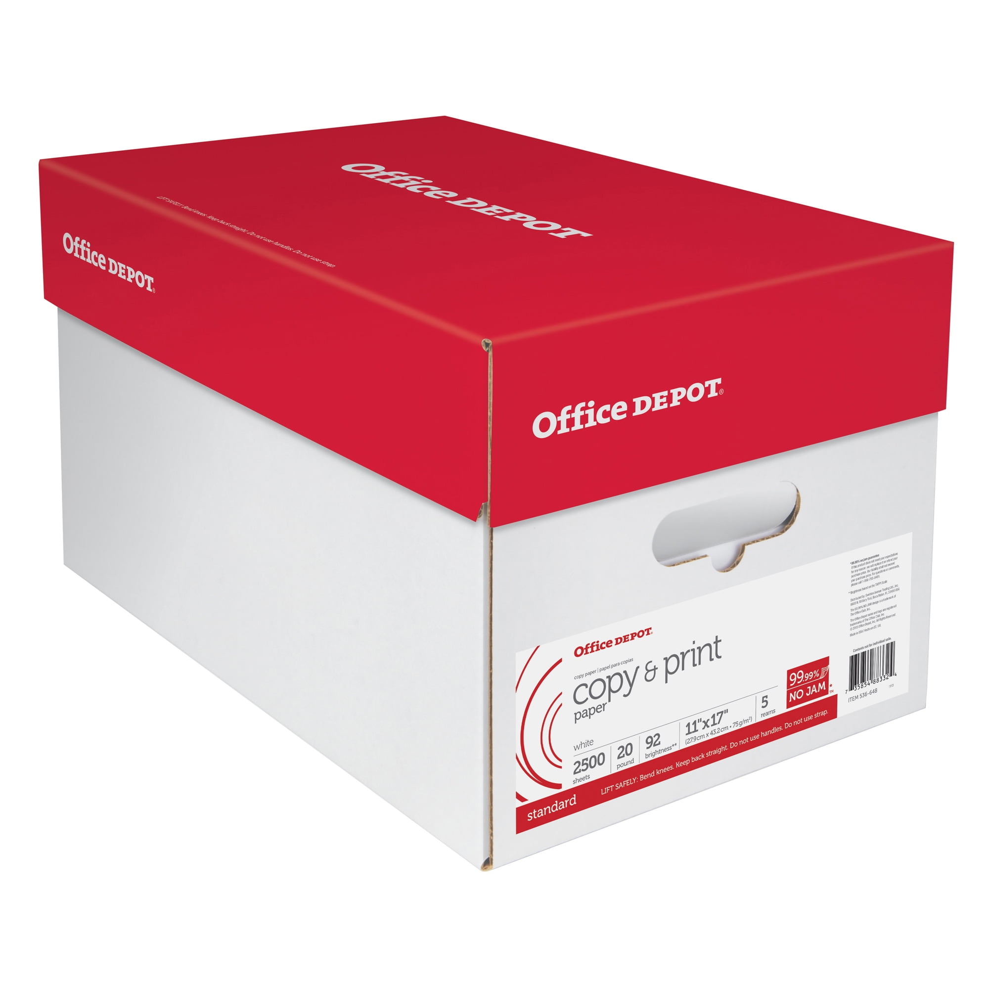 Office Depot® Brand Copy & Print Paper, Ledger Paper, 20 Lb, 500 Sheets
