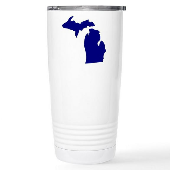 CafePress - Michigan Stainless Steel Travel Mug - Insulated Stainless Steel Travel Tumbler 20 oz.