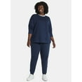 thumbnail image 3 of (2 pack) Terra & Sky Women's Plus Fleece Jogger Sweatpants, Size 0X-5X, 3 of 6