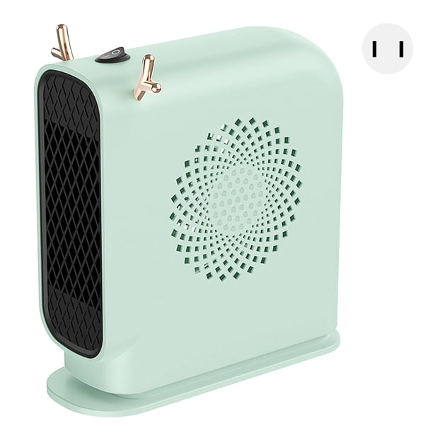 Calentador eléctrico para espacios, calentador eléctrico portátil versátil de calentamiento rápido para suministros de invierno para el hogar y la Oficina, enchufe verde de EE. UU. de 110V