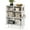 White, variant on Fenge 4 Tier Bookshelf, Modern Open Bookcase with Pegboard, 33.6 Inches Small Book Shelf Storage Organizer