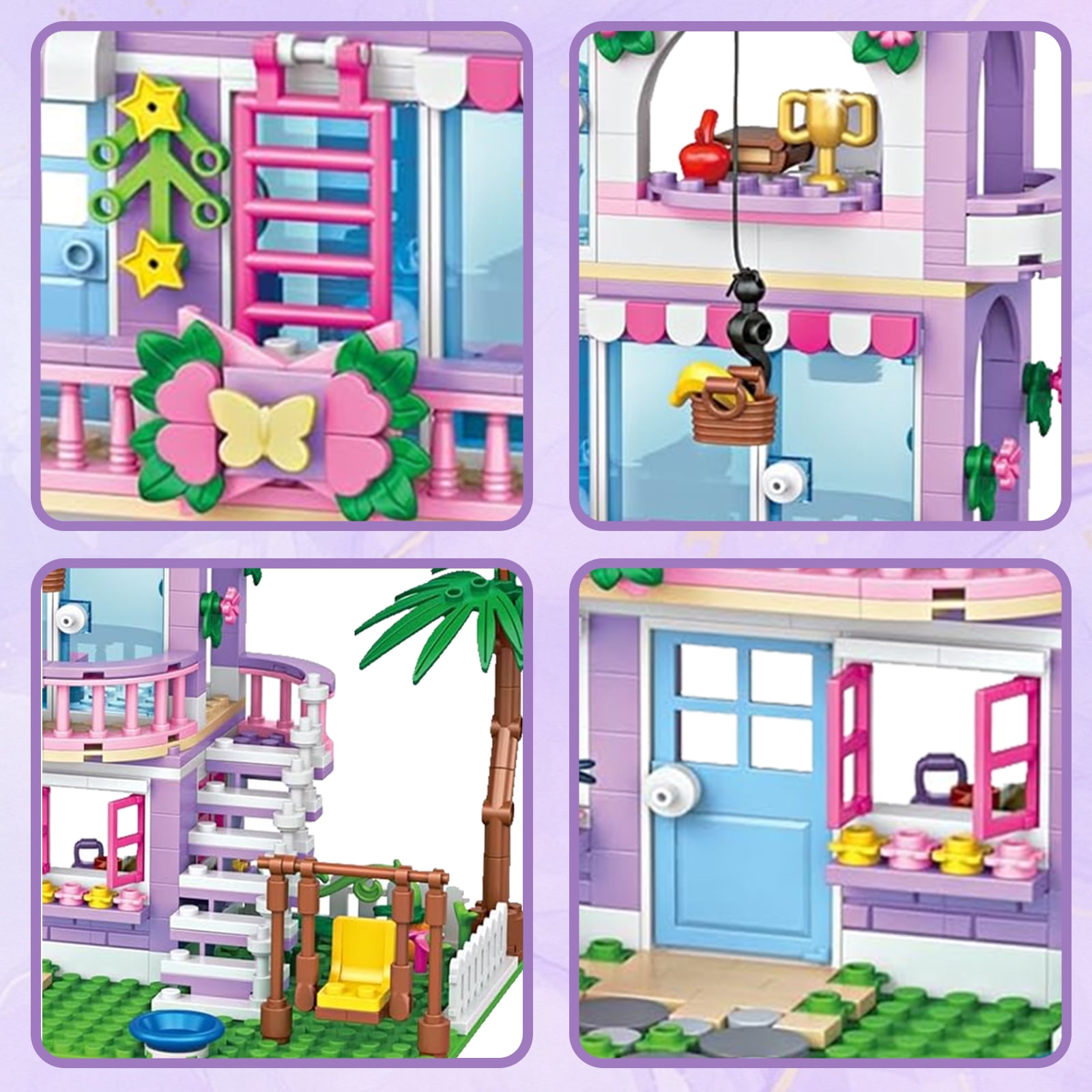 Friends Seaside Beach Villa Building Toy for Girls, Educational Construction Set for Kids Age 8-12