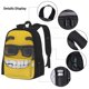 thumbnail image 3 of Easygdp Smiling With Sunglasses Mochila para Niños y Niñas con Set de Caja de Almuerzo y Estuche para Lápices 3 en 1, Mochila Escolar Estampada para Adolescentes, 3 of 7