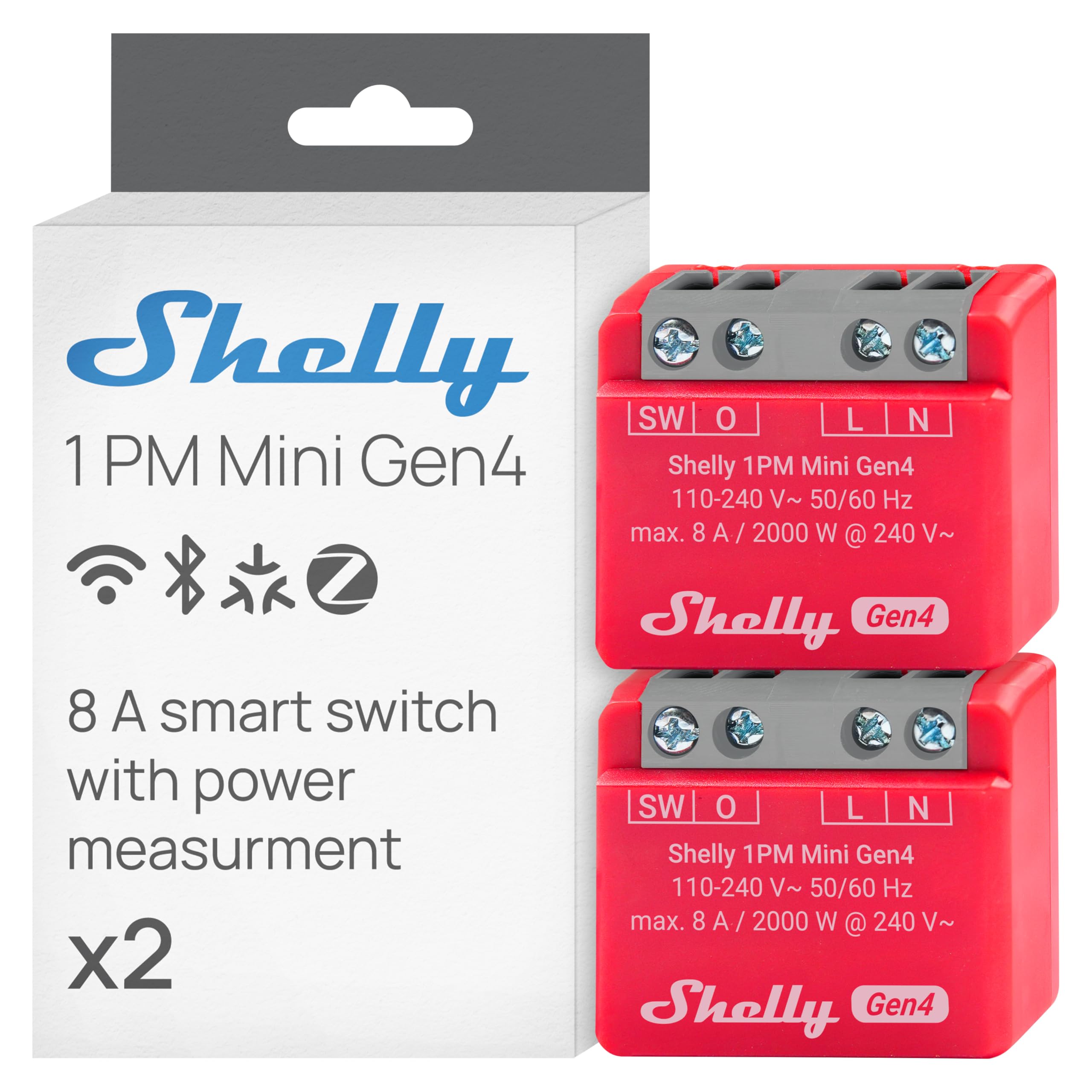 Shelly 1PM Mini Gen4 | Wi-Fi, Zigbee, Matter Smart Relay Switch with ...