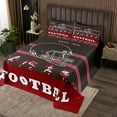thumbnail image 2 of YST Ensemble de Couette de Football pour Enfants Garçons Filles, Ensemble de Couvre-Lit de Football Américain, Ensemble de Couvre-Lit de Sport Marron Rouge, Couvre-Lit d'Équipe de Ville de Rugby avec 1 Taie d'Oreiller Légère (Florida), 2 of 5