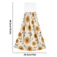 thumbnail image 6 of Yayeee Kitchen Hanging Hand Towels Set of 2 with Loop Bathroom Absorbent Tie Towel, Beige Sunflower Pattern, 6 of 7