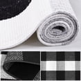 thumbnail image 5 of Unique Bargains Cotton Woven Checkered Area Rugs Floor Rug Carpet Mat Black & White 71"x24", 5 of 8