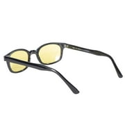 Original X-KDs Biker Shades Sunglasses Black Frames w/ Yellow Lenses