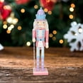 thumbnail image 6 of Wooden Nutcracker Desktop Decoration Scene Layout Accessories Painted Decorative Traditional Christmas Doll Nutcracker Crafts pink 25cm, 6 of 8