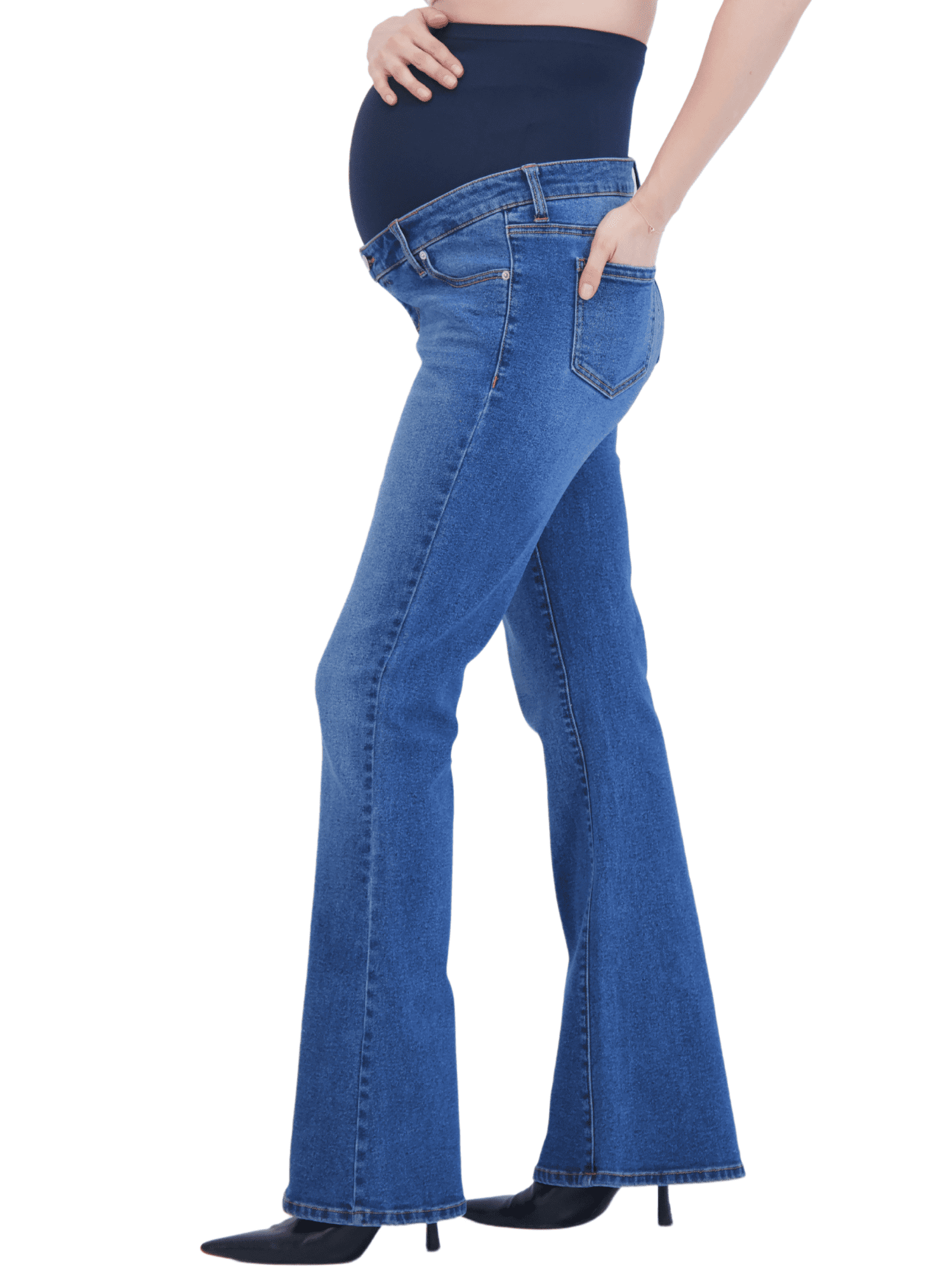 Time and Tru Maternity Flare Leg Jean, Sizes S-XXL