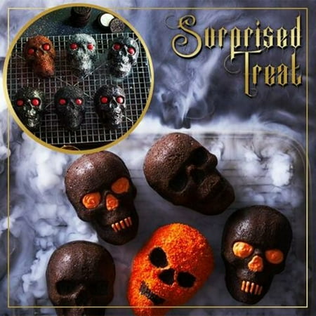 

LnjYIGJ Halloween Skull Silicone Mold Cake Decoration Liquid Fondant Silicone Mold Cake Mould