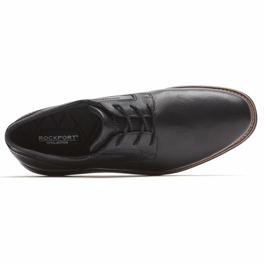 rockport black leather shoes