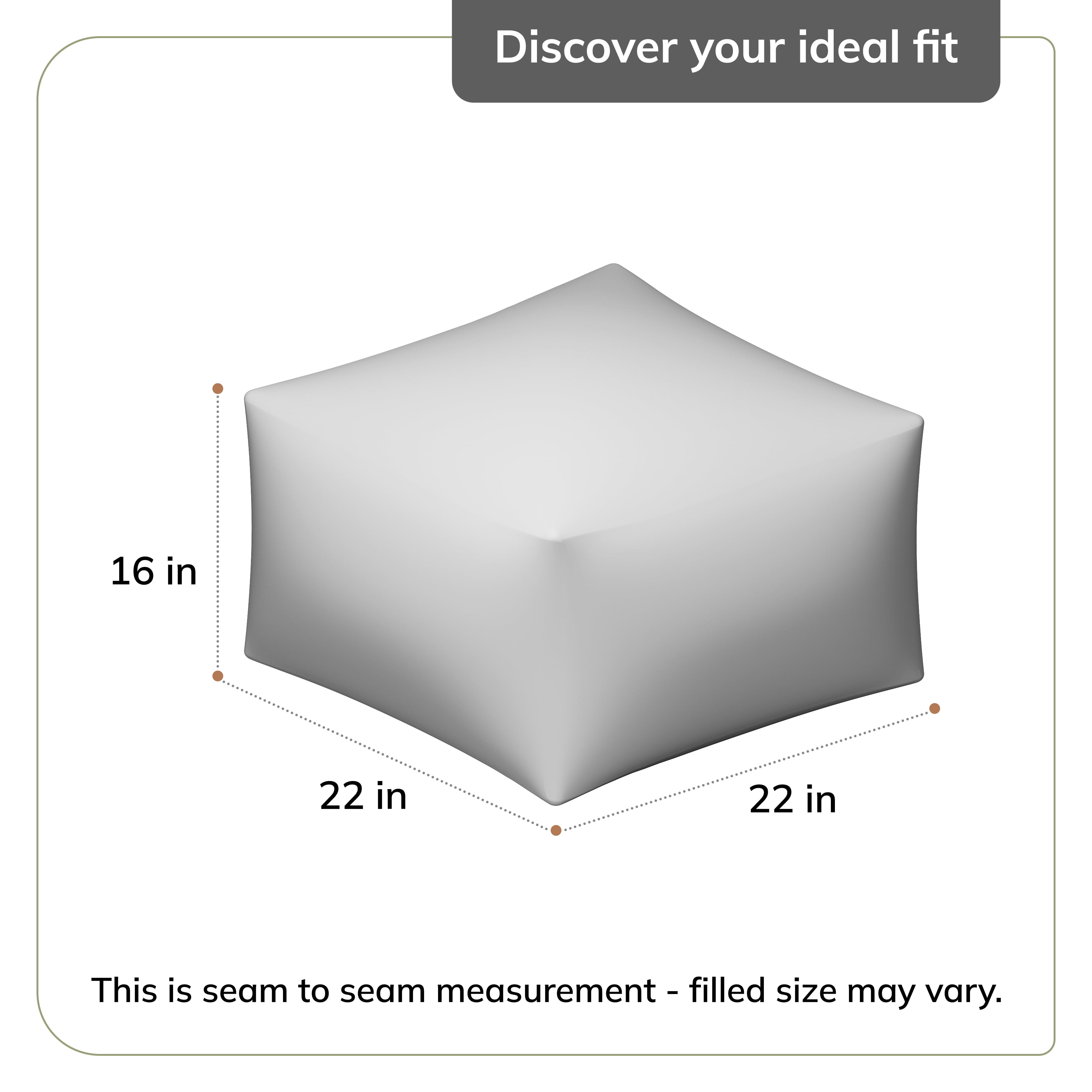 Anji Mountain Cube Geometric Woven Pouf
