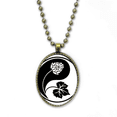 thumbnail image 1 of Culture Yin-yang Flower Pattern Necklace Vintage Chain Bead Pendant Jewelry Collection, 1 of 3