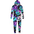 thumbnail image 2 of Meichang Family Halloween Pajamas Matching Sets One-Piece Onesie Halloween Pumpkin Printed Loungewear Funny Zipper Hooded Jumpsuit Pjs for Dad, 2 of 3