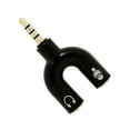 thumbnail image 3 of Bearachild Divisor de audio de 3,5 mm Conveniente conector estéreo Convertidor de sonido externo Teléfono Auriculares Altavoces Accesorios para Cables de audio/vídeo negro, 3 of 6
